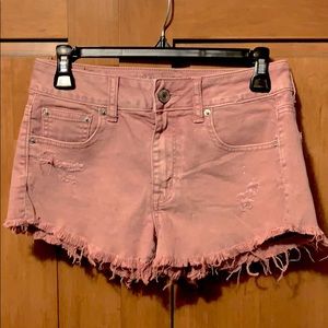LIGHTLY WORN | Mis-Rise Blush AE Jean Shorts